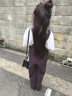「GLOBAL WORK（グローバルワーク）のアイテム（オールインワン・サロペット）」を使った、hiiii1010さん（キッズ・123cm）の夏コーディネート