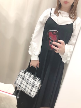 「リエディ」｜「アイテム（ワンピース/ドレス）」を使った、akikoさん（レディース・155cm）の秋コーディネート