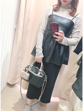 「リエディ」｜「アイテム（キャミソール）」を使った、akikoさん（レディース・155cm）の秋コーディネート