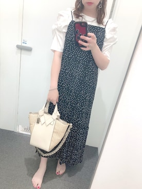 「リエディ」｜「アイテム（ワンピース）」を使った、akikoさん（レディース・155cm）の夏コーディネート