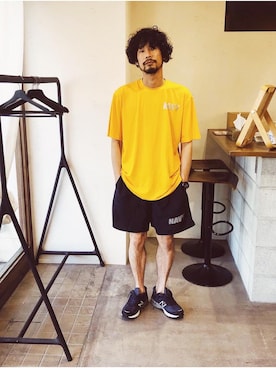 「軍物」｜モリシタ ヨシノリさん（メンズ・173cm）の夏コーディネート