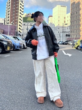 「ZARA MANのアイテム」を使った、あっかんさん（レディース・158cm）の冬コーディネート