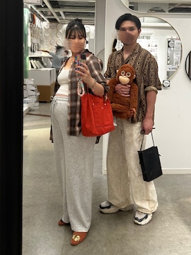 「Avail（アベイル）のアイテム（パンツ）」を使った、あっかんさん（レディース・158cm）の冬コーディネート