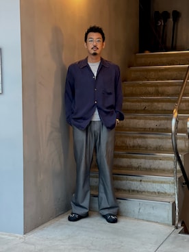 「URU（ウル）のアイテム」を使った、野田崇太郎 GARDEN渋谷さん（メンズ・183cm）の秋コーディネート