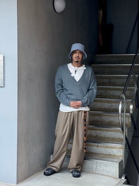 「MASU（エムエーエスユー）のアイテム」を使った、野田崇太郎 GARDEN渋谷さん（メンズ・183cm）の秋コーディネート