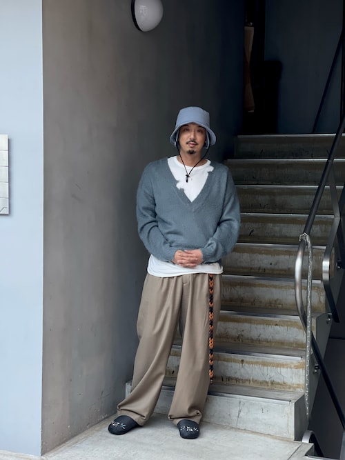 Toironier/トワロニエ/mohair v neck knit