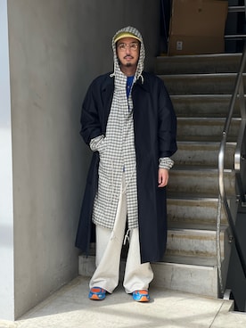 「アイテム（スウェットパンツ、シルバー系）」を使った、野田崇太郎 GARDEN渋谷さん（メンズ・183cm）の春コーディネート