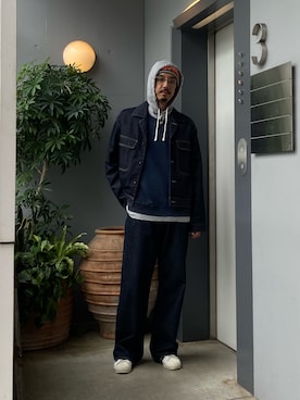 「秋服コーデ」｜「アイテム（その他アウター）」を使った、野田崇太郎 GARDEN渋谷さん（メンズ・183cm）の秋コーディネート