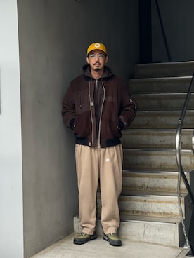 「アイテム（その他アウター、その他）」を使った、野田崇太郎 GARDEN渋谷さん（メンズ・183cm）の冬コーディネート