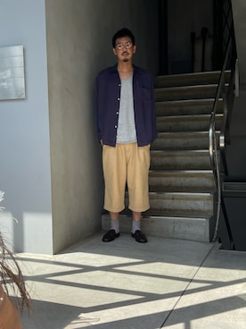 「URU（ウル）のアイテム」を使った、野田崇太郎 GARDEN渋谷さん（メンズ・183cm）の夏コーディネート