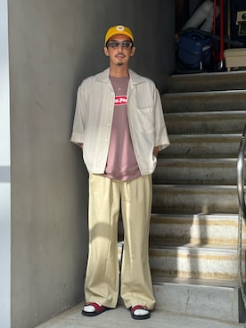 「アイテム（パンツ）」を使った、野田崇太郎 GARDEN渋谷さん（メンズ・183cm）の夏コーディネート