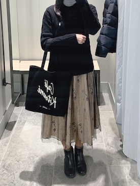 「Ralph Lauren」｜「アイテム（ブーツ）」を使った、pinoさん（レディース・156cm）の冬コーディネート