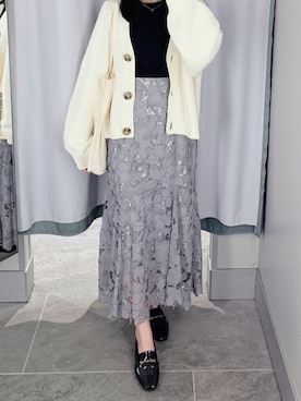 「H&M（エイチ・アンド・エム）のアイテム（カーディガン/ボレロ）」を使った、pinoさん（レディース・156cm）の秋コーディネート