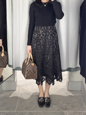 「LouisVuitton」｜「アイテム（アクセサリー）」を使った、pinoさん（レディース・156cm）の冬コーディネート