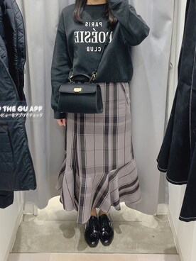 「snidel」｜「アイテム（スウェット）」を使った、pinoさん（レディース・156cm）の冬コーディネート