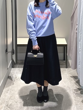 「snidel」｜「アイテム（スウェット）」を使った、pinoさん（レディース・156cm）の春コーディネート