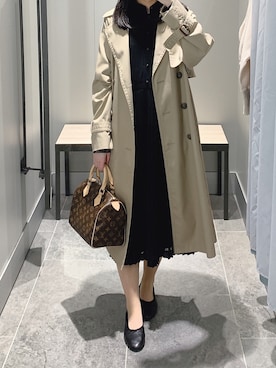 「FREE'S MART（フリーズマート）のアイテム（トレンチコート）」を使った、pinoさん（レディース・156cm）の春コーディネート