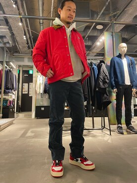 「DIESEL（ディーゼル）のアイテム（ナイロンジャケット）」を使った、yuichi.somatomoさん（メンズ・170cm）の秋コーディネート