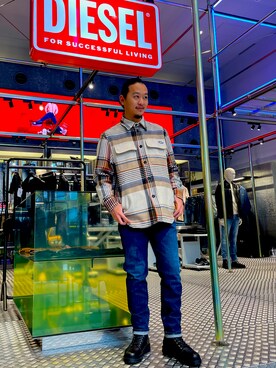 「DIESEL（ディーゼル）のアイテム（ブルゾン）」を使った、yuichi.somatomoさん（メンズ・170cm）の冬コーディネート