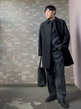 「アイテム（ジャケット/アウター、グレー系）」を使った、☀︎Yonasan  さん（メンズ・167cm）の冬コーディネート