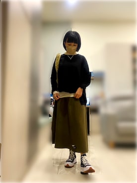 「CONVERSE（コンバース）のアイテム（その他シューズ）」を使った、C C✨さん（レディース・155cm）の冬コーディネート