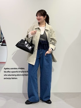 「KBF（ケイビーエフ）のアイテム」を使った、nanakaさん（レディース・155cm）の春コーディネート