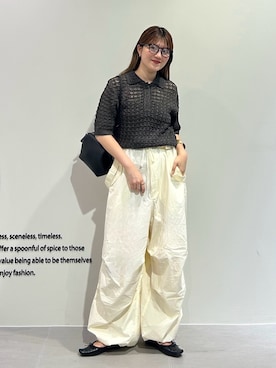 「アイテム（ニット/セーター）」を使った、nanakaさん（レディース・155cm・20代）の夏コーディネート