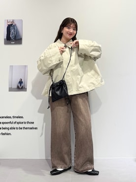 「KBF（ケイビーエフ）のアイテム（バッグ）」を使った、nanakaさん（レディース・155cm）の春コーディネート