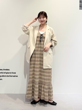 「KBF（ケイビーエフ）のアイテム（トップス）」を使った、nanakaさん（レディース・155cm）の春コーディネート