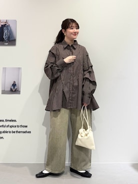 「KBF（ケイビーエフ）のアイテム（パンツ）」を使った、nanakaさん（レディース・155cm）の夏コーディネート