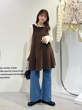 「アイテム（ワンピース/ドレス）」を使った、nanakaさん（レディース・155cm）の秋コーディネート