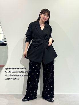 「アイテム（テーラードジャケット）」を使った、nanakaさん（レディース・155cm）の秋コーディネート