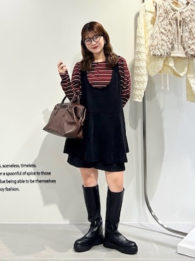 「アイテム（ワンピース/ドレス）」を使った、nanakaさん（レディース・155cm）の秋コーディネート