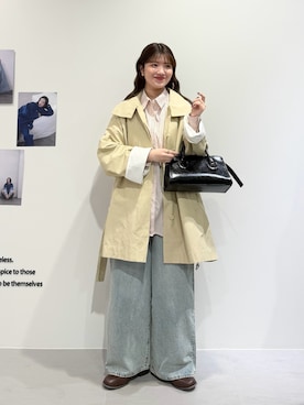 「KBF（ケイビーエフ）のアイテム（ジャケット/アウター）」を使った、nanakaさん（レディース・155cm）の春コーディネート