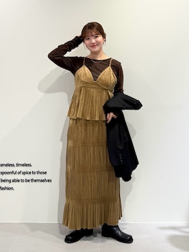 「アイテム（ワンピース）」を使った、nanakaさん（レディース・155cm・20代）の秋コーディネート