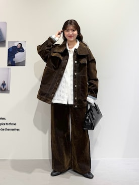 「KBF（ケイビーエフ）のアイテム（パンツ）」を使った、nanakaさん（レディース・155cm）の冬コーディネート