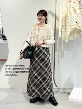 「アイテム（ブーツ）」を使った、nanakaさん（レディース・155cm）の秋コーディネート