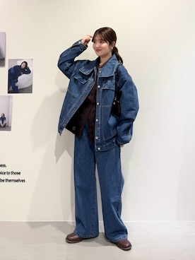 「KBF（ケイビーエフ）のアイテム（ブルゾン）」を使った、nanakaさん（レディース・155cm）の春コーディネート