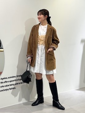 「アイテム（ワンピース/ドレス）」を使った、nanakaさん（レディース・155cm）の秋コーディネート