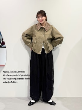 「アイテム（ブルゾン）」を使った、nanakaさん（レディース・155cm）の春コーディネート