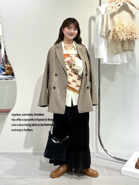 「アイテム（バンダナ/スカーフ）」を使った、nanakaさん（レディース・155cm）の秋コーディネート