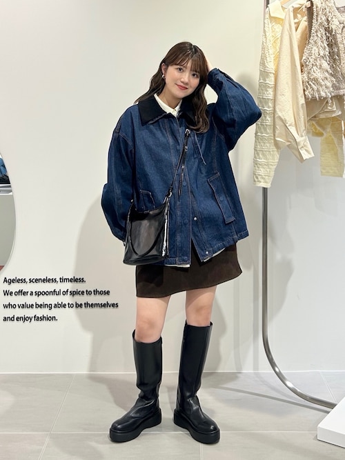 2WAYカラーデニムブルゾン（ブルゾン）｜KBF（ケイビーエフ）の