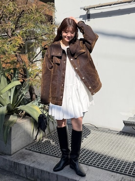 「KBF（ケイビーエフ）のアイテム（バッグ）」を使った、nanakaさん（レディース・155cm）の春コーディネート