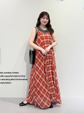 「KBF（ケイビーエフ）のアイテム（タンクトップ）」を使った、nanakaさん（レディース・155cm）の秋コーディネート