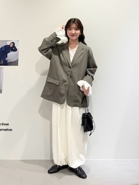 「KBF（ケイビーエフ）のアイテム（パンツ）」を使った、nanakaさん（レディース・155cm）の冬コーディネート