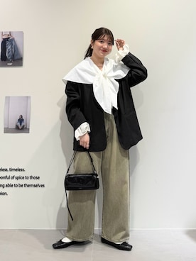 「KBF（ケイビーエフ）のアイテム（パンツ）」を使った、nanakaさん（レディース・155cm）の冬コーディネート