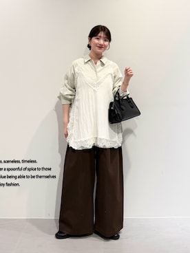 「KBF（ケイビーエフ）のアイテム（トップス）」を使った、nanakaさん（レディース・155cm）の春コーディネート