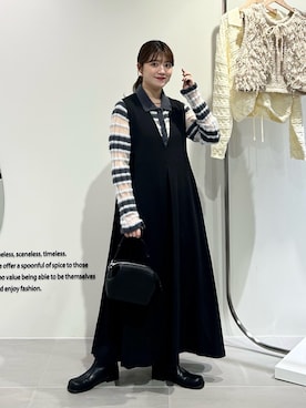 「アイテム（ワンピース/ドレス）」を使った、nanakaさん（レディース・155cm）の秋コーディネート