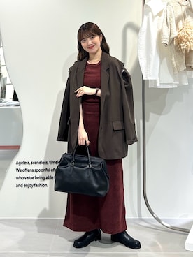 「アイテム（ブーツ）」を使った、nanakaさん（レディース・155cm）の秋コーディネート