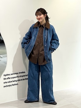 「アイテム（ブルゾン）」を使った、nanakaさん（レディース・155cm）の秋コーディネート